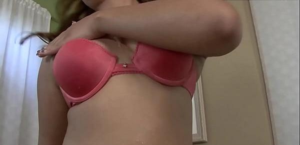  First she oiled up her tits then she gets her first BBC creampie
